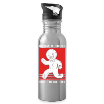Dad-to-be Fathers-to-be - Water bottle with straw - silver - Right