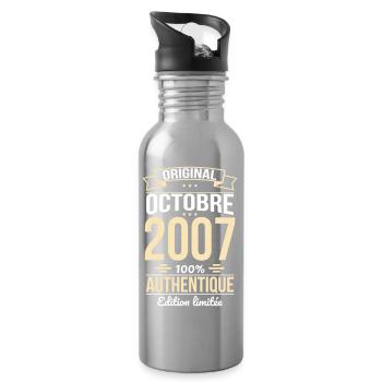 18th Birthday - Original - October 2007 - Water bottle with straw - silver - Right