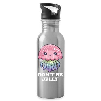 Entzückende Qualle Lustiges Zitat Niedlicher Tierliebhaber - Trinkflasche mit integriertem Trinkhalm - Lightsilver - Rechts