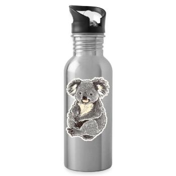 Koala - Trinkflasche mit integriertem Trinkhalm - Lightsilver - Rechts