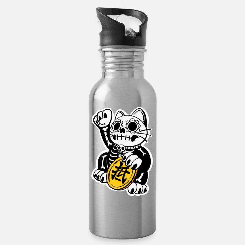 Neko Cavalera Resistance - Water bottle with straw - silver