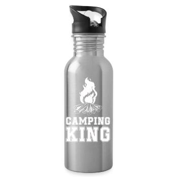 Camping King Campfire - Water bottle with straw - silver - Right