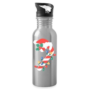 Zuckerstangen-Weihnachtsbeleuchtung - Trinkflasche mit integriertem Trinkhalm - Lightsilver - Rechts