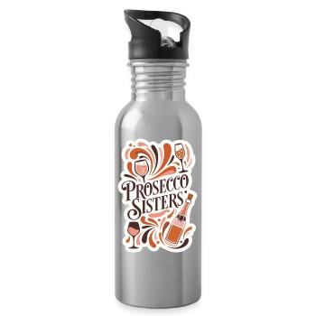Prosecco Sisters Party - Water bottle with straw - silver - Right