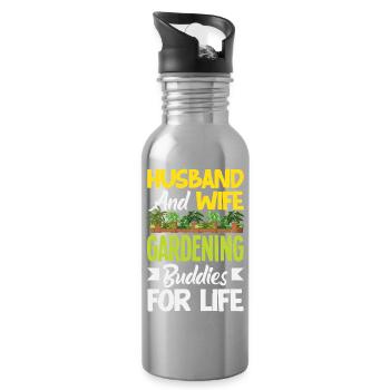 Garten- Und Pflanzenliebhaber Geschenke - Trinkflasche mit integriertem Trinkhalm - Lightsilver - Rechts