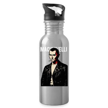 Machiavel Rebel Noir Tee - Gourde avec paille intégrée - argent clair - Droite