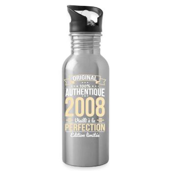 2008 – Aged to Perfection – Limited Edition - Water bottle with straw - silver - Right