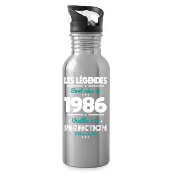 1986 – Legends – Aged to perfection - Water bottle with straw - silver - Right