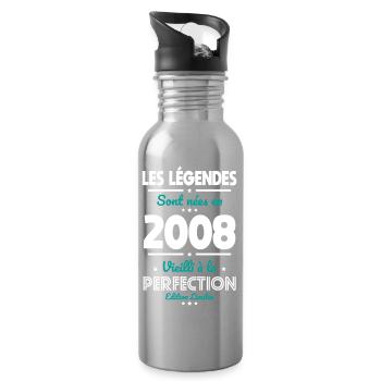2008 – Legends – Perfekt gereift - Trinkflasche mit integriertem Trinkhalm - Lightsilver - Rechts