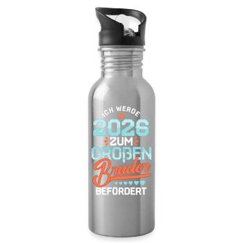 I Will 2026 Big Brother Pregnancy Baby - Water bottle with straw - silver - Right