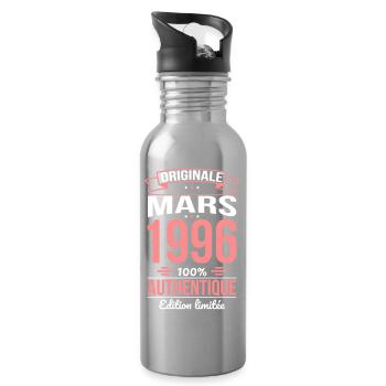 30th Anniversary - Original - March 1996 - Water bottle with straw - silver - Right