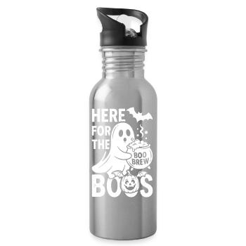 Geist mit Boo Brew Halloween - Trinkflasche mit integriertem Trinkhalm - Lightsilver - Rechts