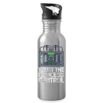  Trust The Process Control Prozessleittechnik - Trinkflasche mit integriertem Trinkhalm - Lightsilver - Rechts