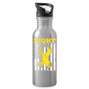 Endometriosis - Water bottle with straw - silver - Right