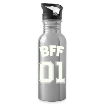 bff_01_best_friends- - Trinkflasche mit integriertem Trinkhalm - Lightsilver - Rechts