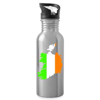 Irland Country - Trinkflasche mit integriertem Trinkhalm - Lightsilver - Rechts