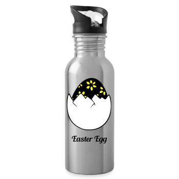 easter egg - Water bottle with straw - silver - Right