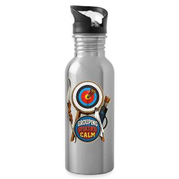 GROUPING ROUND CALM - Trinkflasche mit integriertem Trinkhalm - Lightsilver - Rechts