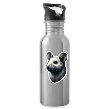 Mouse - Trinkflasche mit integriertem Trinkhalm - Lightsilver - Rechts