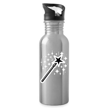 Magic Wand - Water bottle with straw - silver - Right