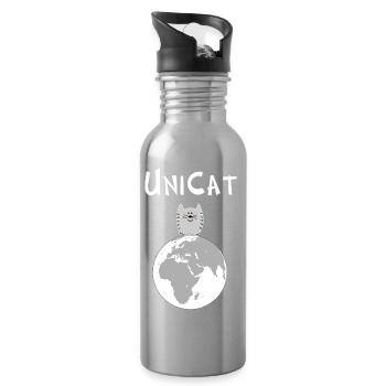 Unique: vous êtes unique, très spécial - Gourde avec paille intégrée - argent clair - Droite