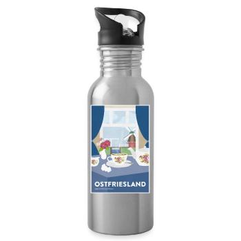 East Frisia Vintage - Tea and Grinder - Water bottle with straw - silver - Right