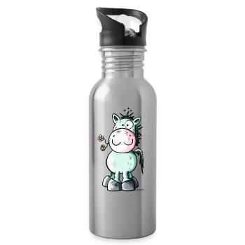 Das Pferd - Trinkflasche mit integriertem Trinkhalm - Lightsilver - Rechts