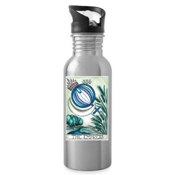 The Empress - Trinkflasche mit integriertem Trinkhalm - Lightsilver - Rechts