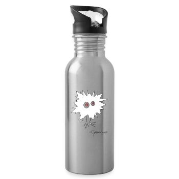 Woolly Beastie flashed © Chyropterum Innoxius - Water bottle with straw - silver - Right