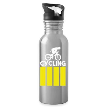 Cycling - Modern - Trinkflasche mit integriertem Trinkhalm - Lightsilver - Rechts