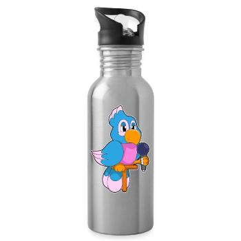 Parrot Singer Microphone Chant - Gourde avec paille intégrée - argent clair - Droite