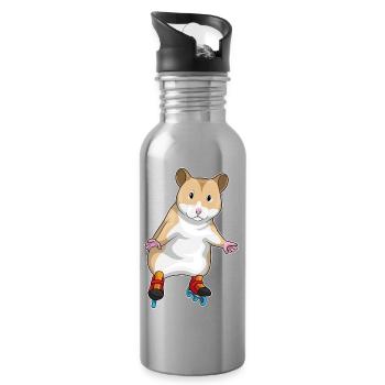 Hamster Inline skating Inline skates - Trinkflasche mit integriertem Trinkhalm - Lightsilver - Rechts