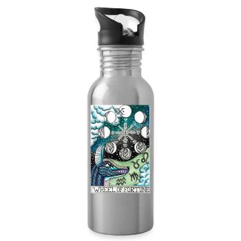 Wheel of Fortune - Trinkflasche mit integriertem Trinkhalm - Lightsilver - Rechts