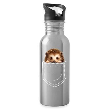 Igel - Trinkflasche mit integriertem Trinkhalm - Lightsilver - Rechts