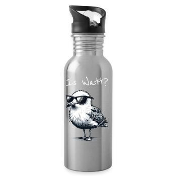 Is Watt Coole Möwe Urlaub Nordsee - Gourde avec paille intégrée - argent clair - Droite