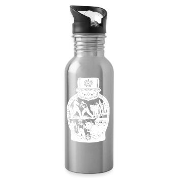 Schwingerkonig_white - Trinkflasche mit integriertem Trinkhalm - Lightsilver - Rechts