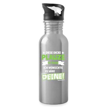 Humorous Saying Graphic for Friends - Water bottle with straw - silver - Right