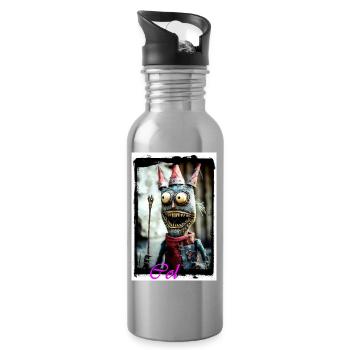 Monstre fantastique avec un chapeau magique - Gourde avec paille intégrée - argent clair - Droite