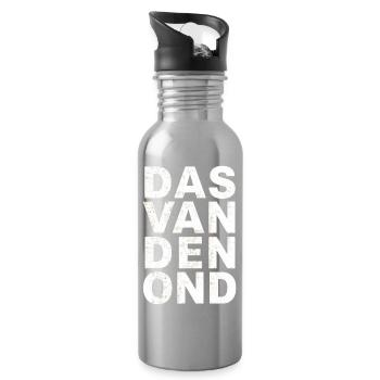 Das van den ond. Antwerpen Dialekt Hemden - Trinkflasche mit integriertem Trinkhalm - Lightsilver - Rechts