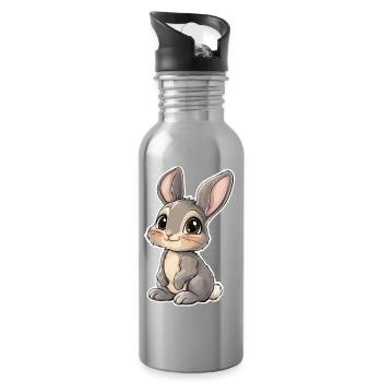 Hare - Water bottle with straw - silver - Right