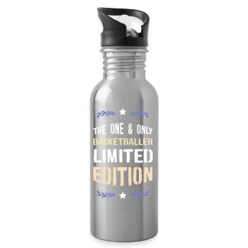 OneAndOnly Basketball Limited Edition - Water bottle with straw - silver - Right