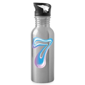 Funny Group 7 67 Meme Halloween Costume - Water bottle with straw - silver - Right