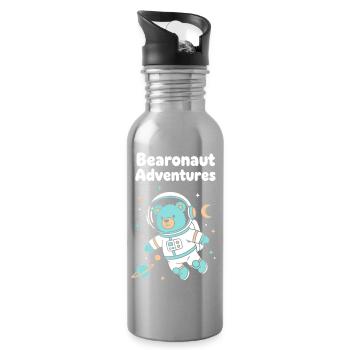 Bearonaut Adventure Space - Water bottle with straw - silver - Right