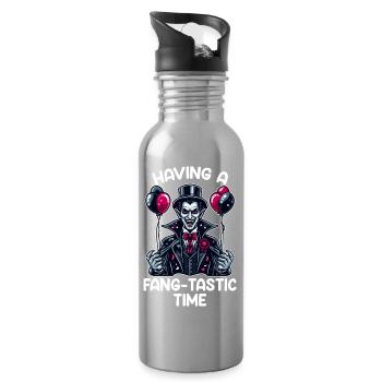 Vampir Zirkus Fang-tastic - Trinkflasche mit integriertem Trinkhalm - Lightsilver - Rechts