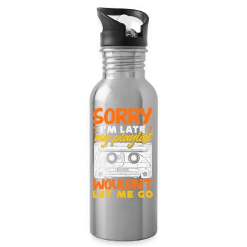 Sorry I'm late. - Water bottle with straw - silver - Right