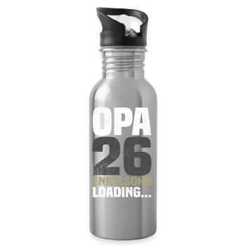 Opa 2026 - Trinkflasche mit integriertem Trinkhalm - Lightsilver - Rechts