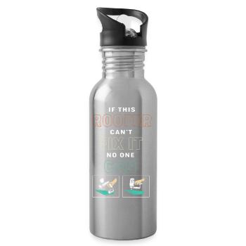 Dachdecker - Trinkflasche mit integriertem Trinkhalm - Lightsilver - Rechts