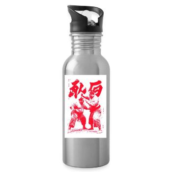 Crimson Martial Duel Tinte - Trinkflasche mit integriertem Trinkhalm - Lightsilver - Rechts