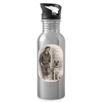 Matt & Holly - Trinkflasche mit integriertem Trinkhalm - Lightsilver - Rechts