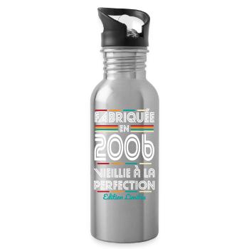 2006 – Made – Aged to perfection - Water bottle with straw - silver - Right